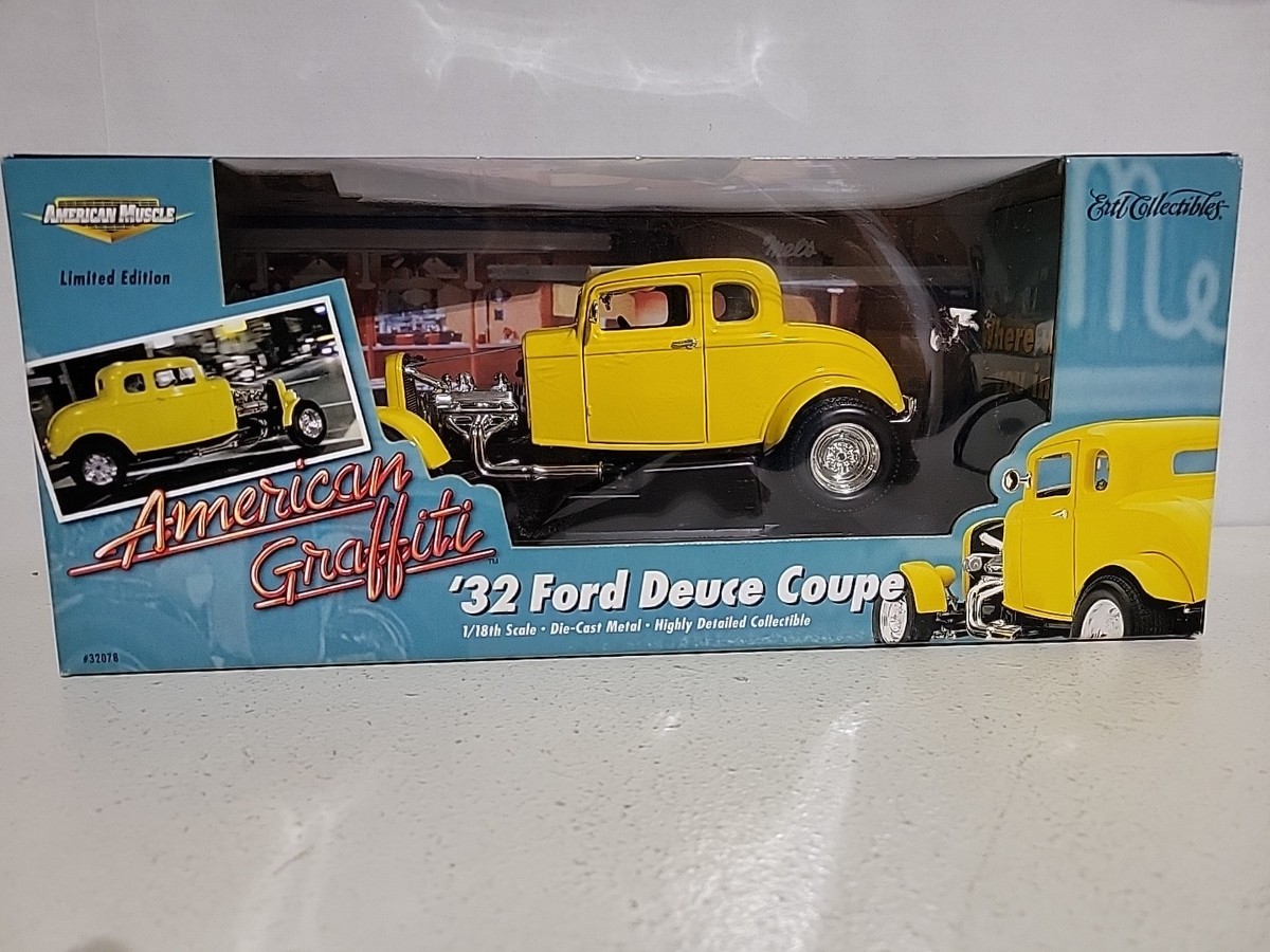 American Graffiti 1932 Ford Deuce Coupe Yellow 1:18 ERTL Limited