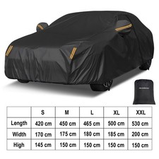 S-XXL Autoabdeckung Vollgarage Ganzgarage Abdeckplane Schutzhülle mit Radgurten