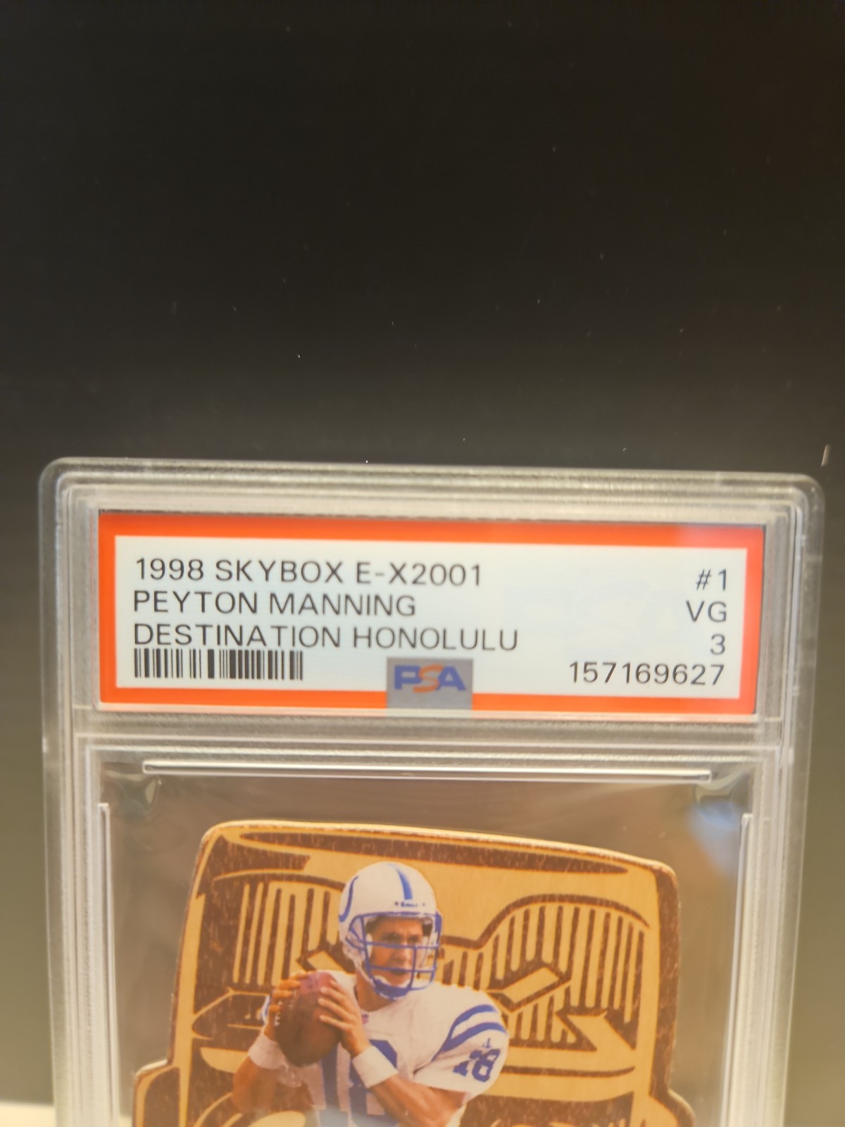 1998 Skybox EX 2001 - Destination Honolulu Peyton Manning #1 DH (RC) PSA 3 view 3