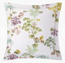 RARE YVES DELORME LAOS 1 EURO SHAM SET BOTANICAL TROPICAL TREE FLOWER PINK GREEN