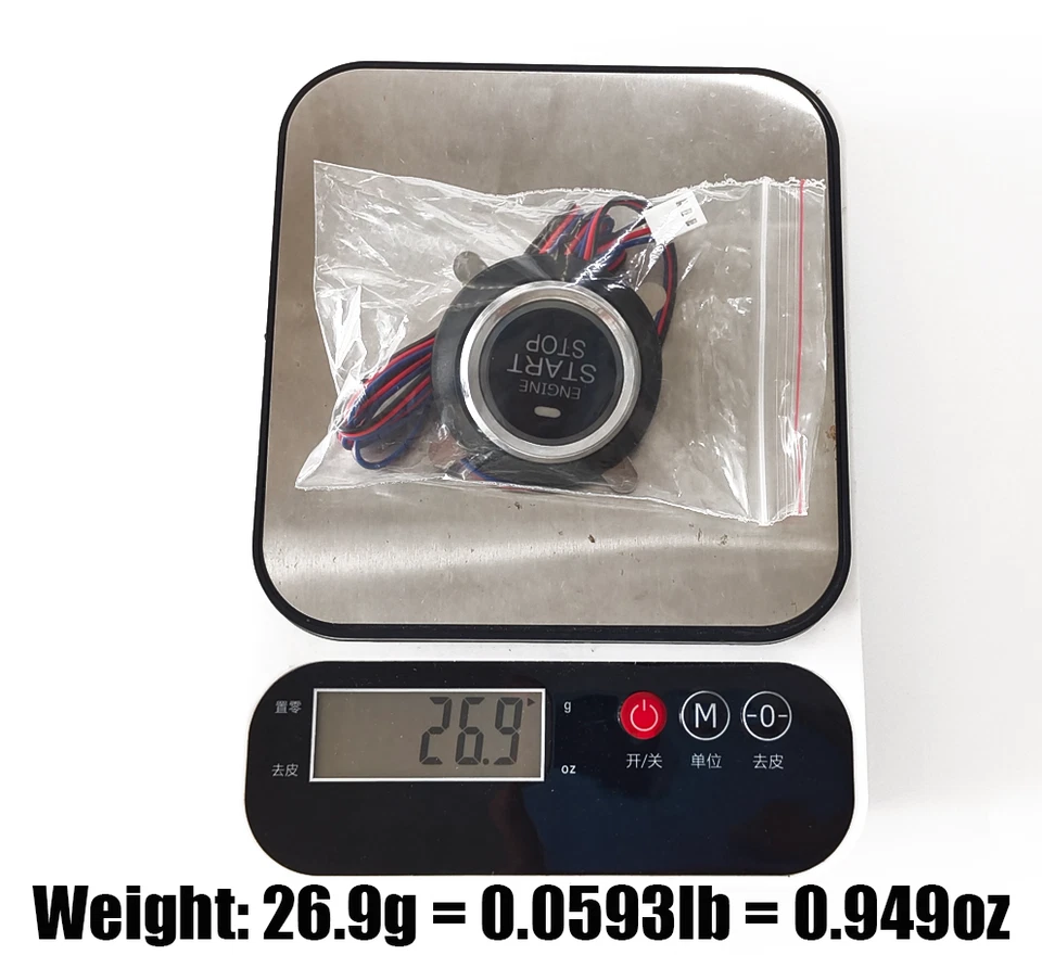 1 Pc Car Keyless Entry Engine Start Stop Push Button Switch Ignition Starter 12V - Image 3 of 4