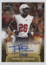 2020 Leaf Draft Gold Terrell Burgess #BA-TB1 Auto 0d9o