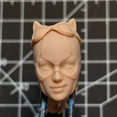 1/18 1/12 1/6 Unpainted Selina Kyle Head Carving Sculpt White Mold
