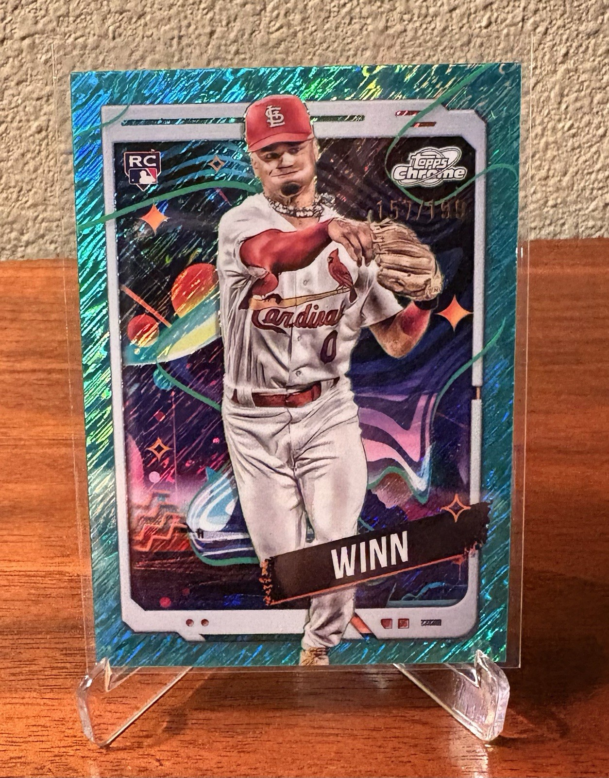 2024 Topps Chrome Cosmic Masyn Winn (RC) Aqua Equinox /199 - Cardinals