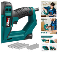 Elektrotacker NTC0060 Elektrische Nagelpistole 2-In-1 Mit 400 Klammern 200 NäGel