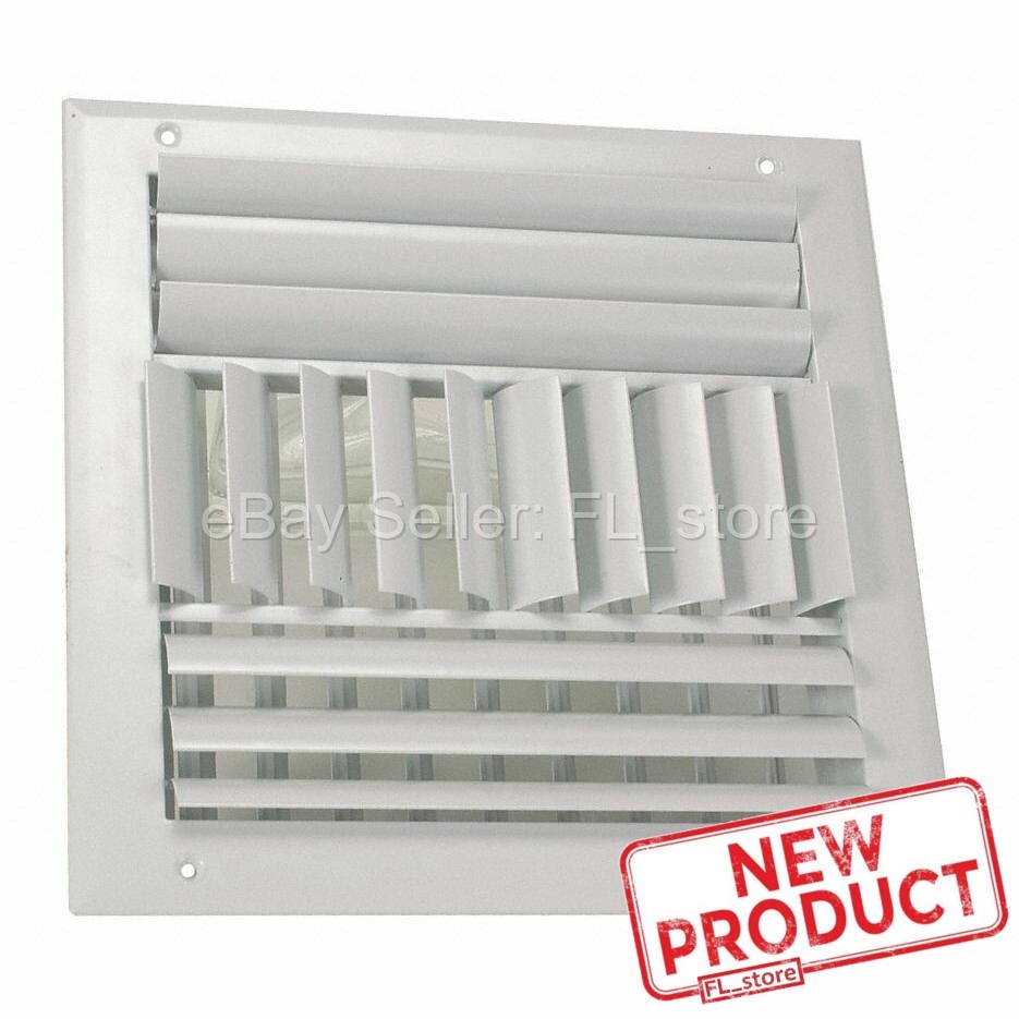 Square Air Register Grille 12" x 12" DUCT SIZE White Adjustable Ceiling Wall NEW