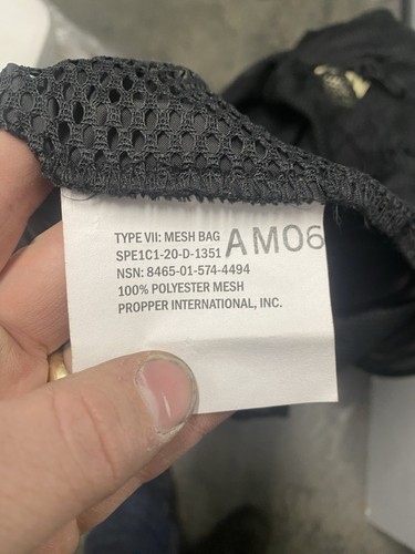 USMC Mesh Storage Bag Carry Bag 8465-01-574-4494 Black - 第 12/12 張圖片