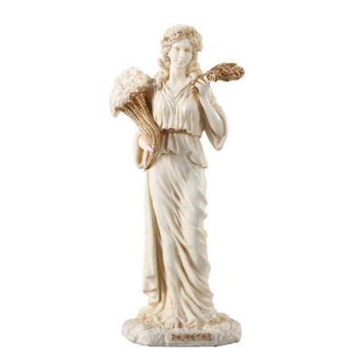 Demeter griechische Göttin der Ernte begrenzt Marmor Polyresin Statue 5,9 Zoll