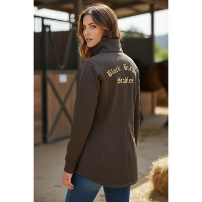 Kerrits Womens Jacket Brown Embroidered 'Alison' 'Black Bottom Stables' Size L