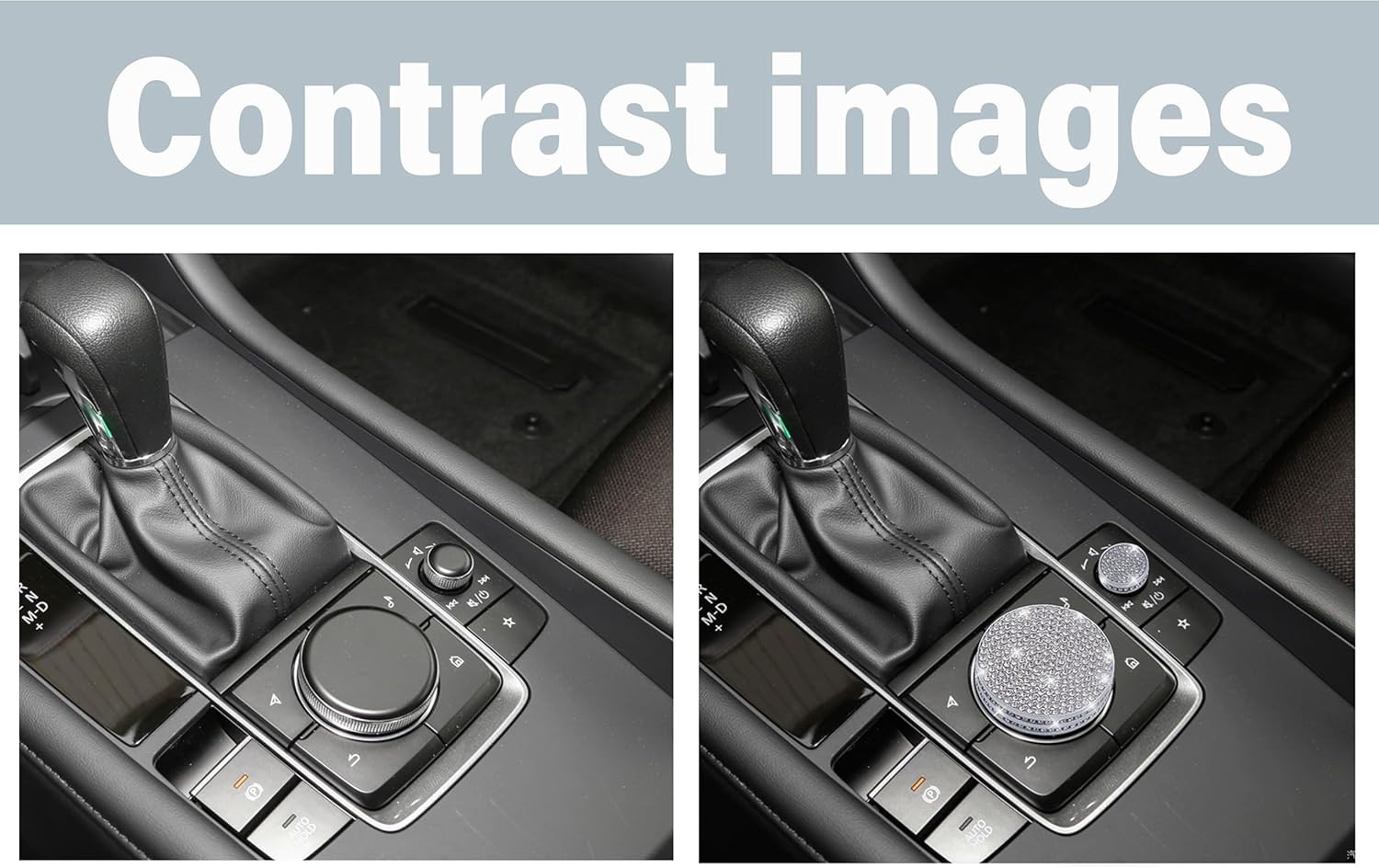 Bling Media Control Volume Knob Bling Crystal Shiny Accessory Interior Cover Fit