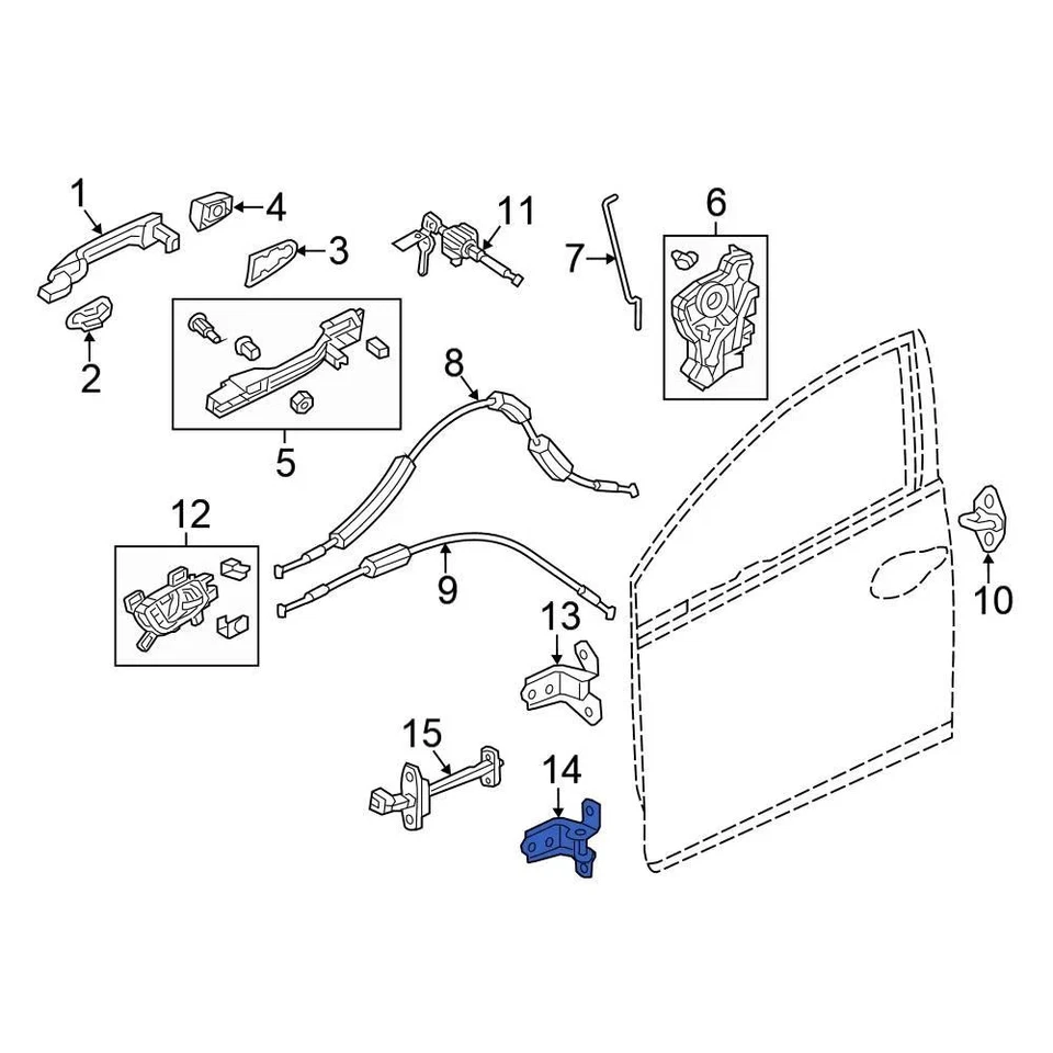 For Honda Civic 2017-2025 Honda 67460T2AH11ZZ Front Left Lower Door Hinge Foto 4 de 4