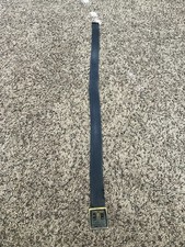 VTG US Web Belt Black Brass Buckle Military Uniform Genuine  L.I.  - 35  Long