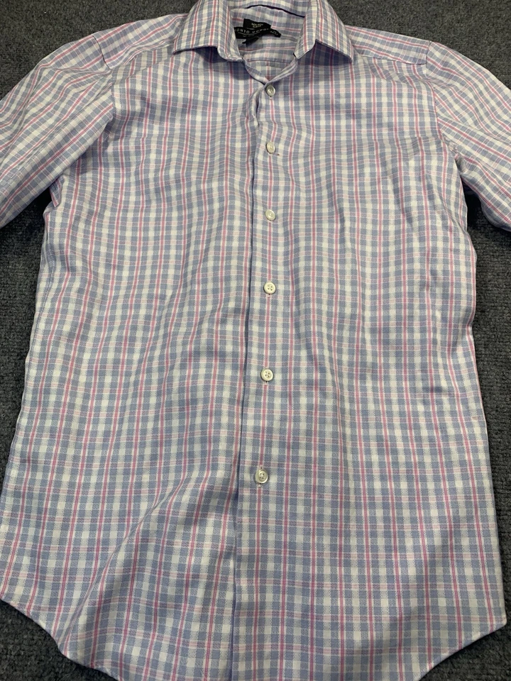 Camisa para hombre Pronto Uomo 15 32/33 cuadros manga larga abotonada azul Foto 4 de 4