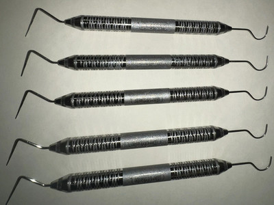 Lot of 5 Hu friedy Dental Expro, 23/CP-12 Color Coded Expro, #6 Handle (QTY 5)
