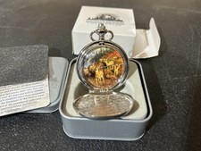 Hautman Brothers Collection Deer Theme Quartz Pocket Watch Japan New in Box