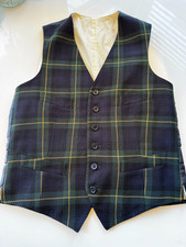 Polo Ralph Lauren Vest Waist Coat Tartan Made in Italy