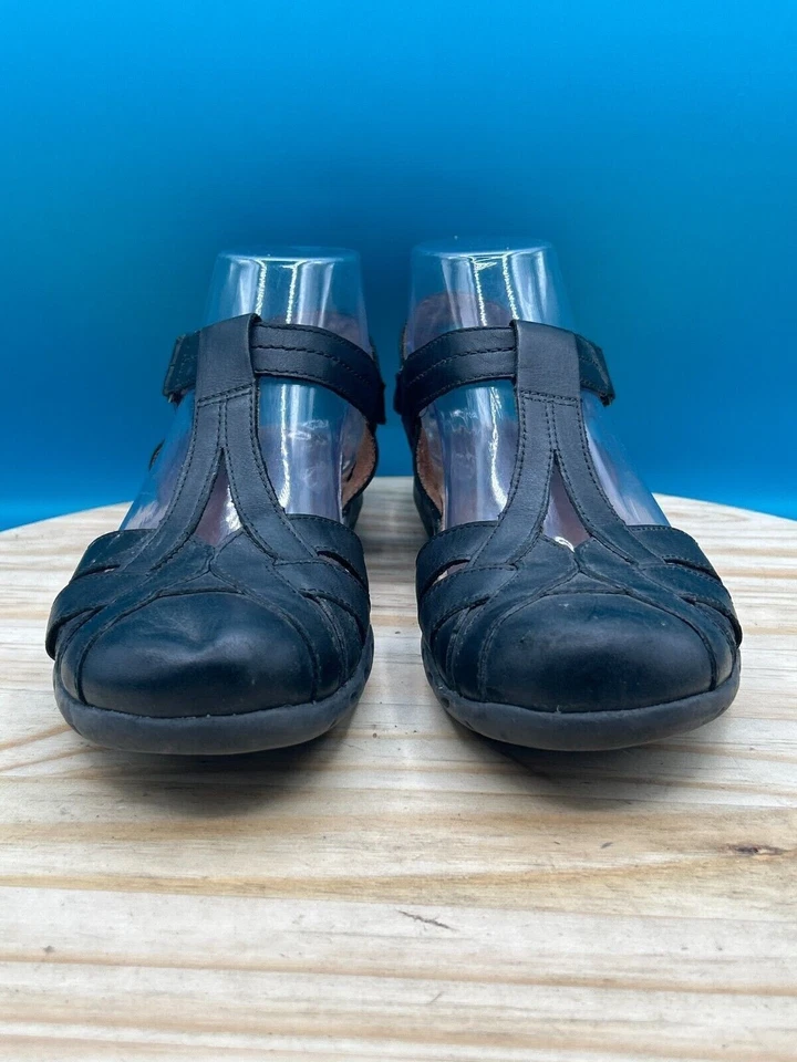 Rockport Cobb Hill Penfield Strap Sandal Women's Sz 7.5 Black Leather Buckle - Image 2 of 4