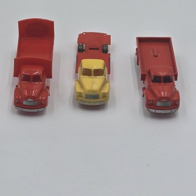 Vintage LEGO LKW Konvolut 1950er 1960er ESSO Tankwagen Kipper Oldtimer Spielzeug