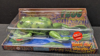 Vintage 2000 Jactoys #8741 Life-Like Swimming Action Frog Toy New