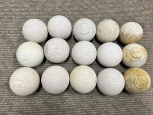 Lot of 15 Used Lacrosse Balls - Various Brands White (mostly Textured Velocity)
