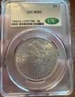 1887 U.S. $1 Morgan Silver Dollar CAC MS62