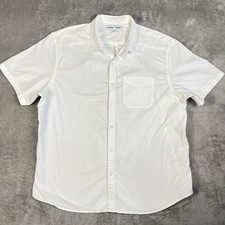 Old Navy Mens Shirt Classic Fit Built In Flex Size XXL White Short Sleeve Button