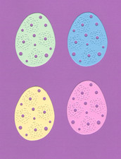 EASTER EGG  7 die cuts scrapbook cards