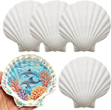20PCS Extral Large Scallop Shells 5-6 Inch White for Crafts DIY Painting Decoupa