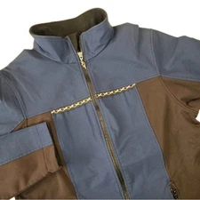 Kerrits Softshell Fleece Jacket Women's Size LARGE Royal Blue & Black Equestrian