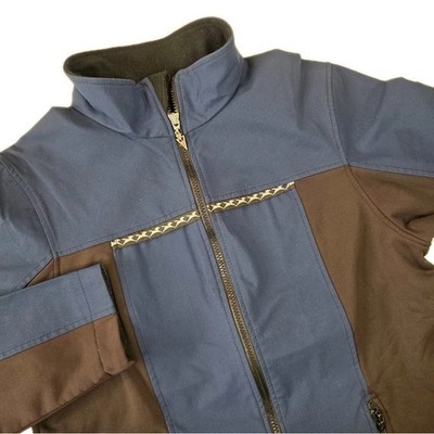 Kerrits Softshell Fleece Jacket Women's Size LARGE Royal Blue & Black Equestrian