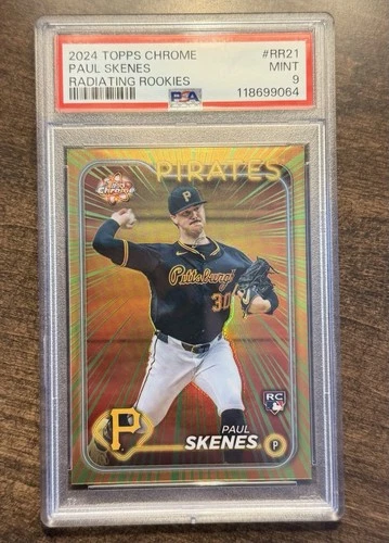 2024 Topps Chrome Radiating Paul Skenes #RR-21 PSA 9 Rookie Pirates