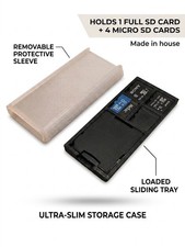 Compact SD Micro SD Card Holder Storage Case Organizer 3D Printed Wallet