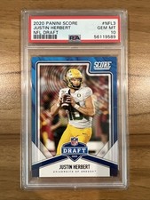 2020 Panini Score #NFL3 Justin Herbert RC NFL Draft PSA 10