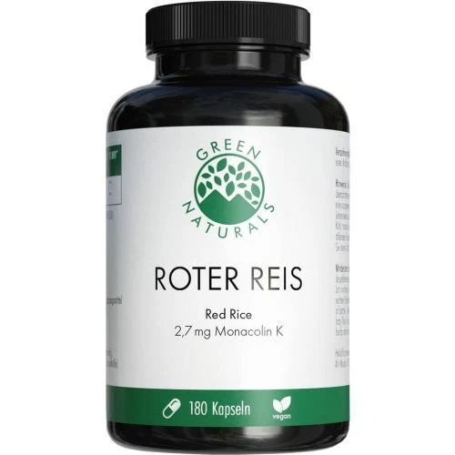 HEILPFLANZENWOHL GMBH GREEN NATURALS roter Reis Monacolin K vegan Kaps. 180 ST PZN 18404330