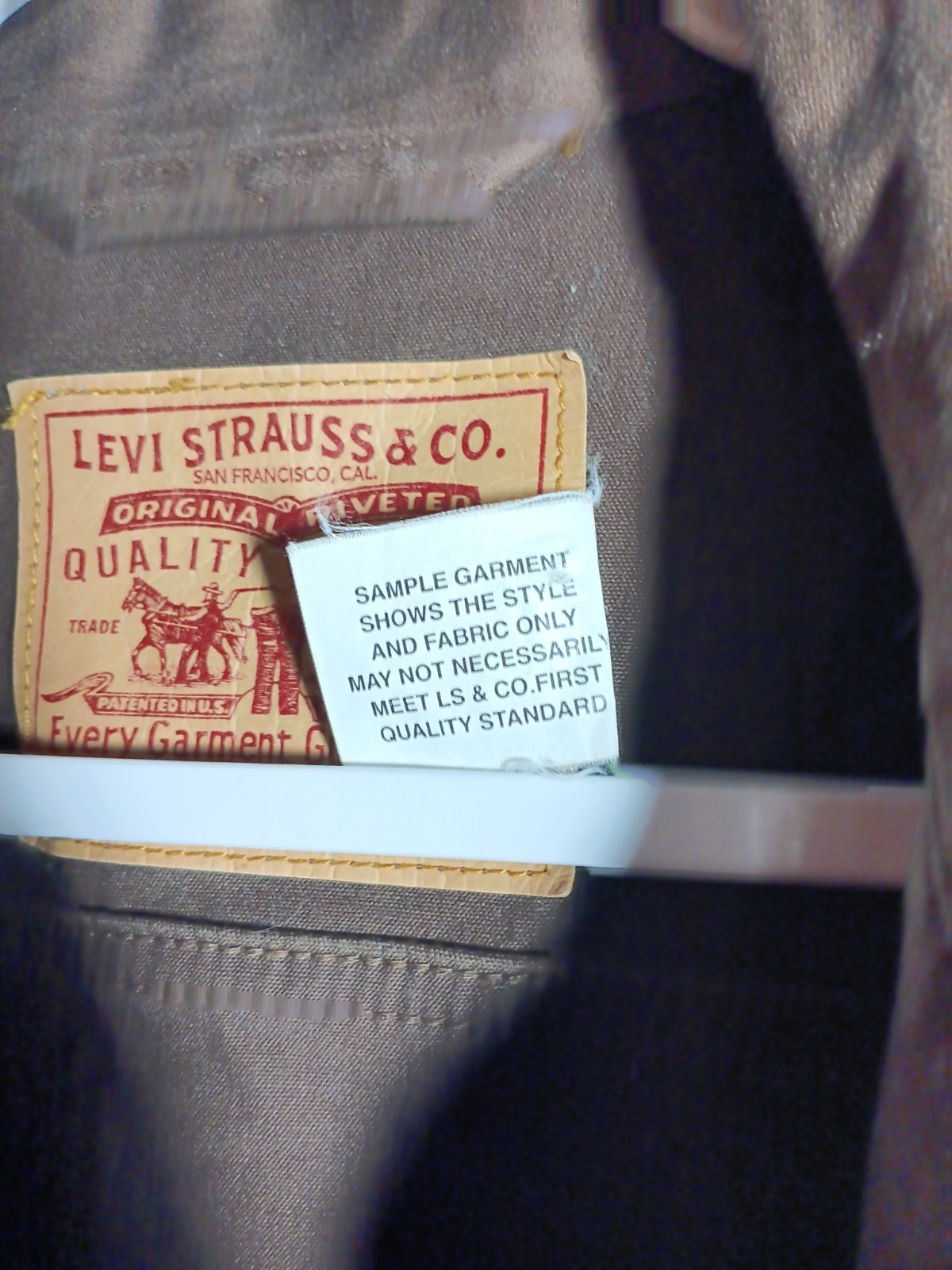 Rare Levi’s Sample Jacket Brown Stretch Denim Wom… - image 6