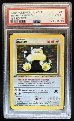 1999 Pokemon Jungle 1st Edition Snorlax #11/64 PSA 4