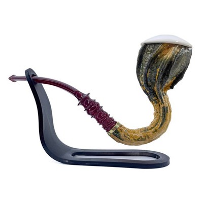 Handmade Calabash Pipe from Homegrown Natural Gourd Meerschaum Bowl by S. Yanik