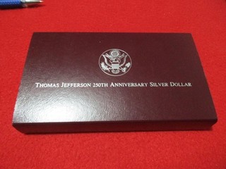1993 S Thomas Jefferson Proof Cameo Commemorative Silver Dollar #MF T4962