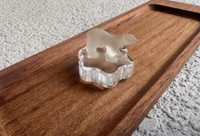 Swarovski Frosted Polar Bear On Ice Crystal Figurine Ebeling & Reuss Signatures