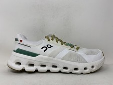 Men's On Cloudrunner 2, White/Green, 9 D Medium US