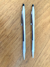 Vintage Cross Pen  Pencil Set Chrome Silver