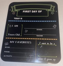 6 First/Last Day Of School Chalk Board Signs Reusable