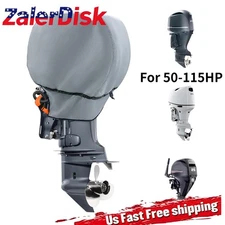600D Heavy Duty Boat Outboard Engine Cover Motor Storage Cover for 50-115HP