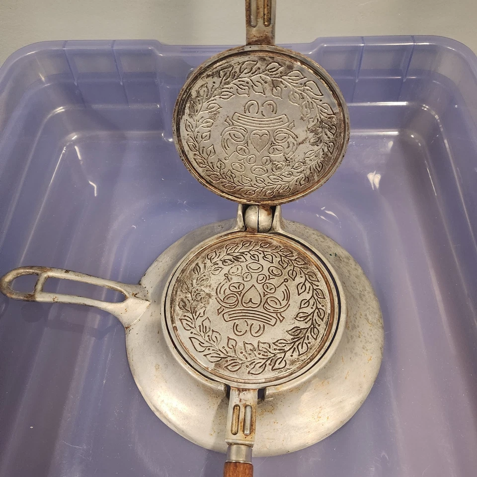 Скандинавская железная нордическая посуда Krumkake алюминиевая вафельница для печенья - Изображение 3 из 4