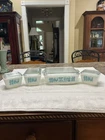 Vintage PYREX  Amish Butter Print Refrigerator Dish Set w/Lids 8 PC Set 🔥🔥