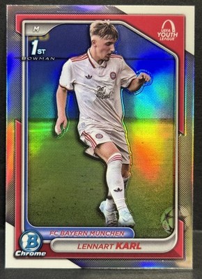 2024-25 Topps Chrome UCC Bayern Munich 1st Bowman Lennart Karl Refractor