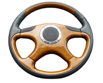 JDM Wood Genuine Leather Steering Wheel 360mm VIP Haiso ATC ISSOT