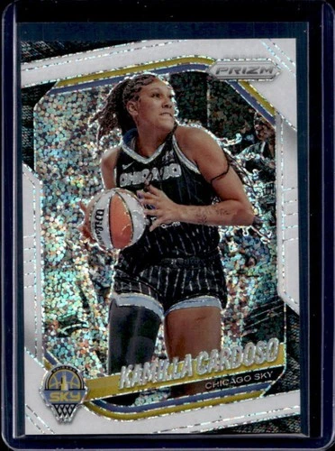 2025 Panini WNBA Prizm Kamilla Cardoso SP White Sparkle #89 Sky