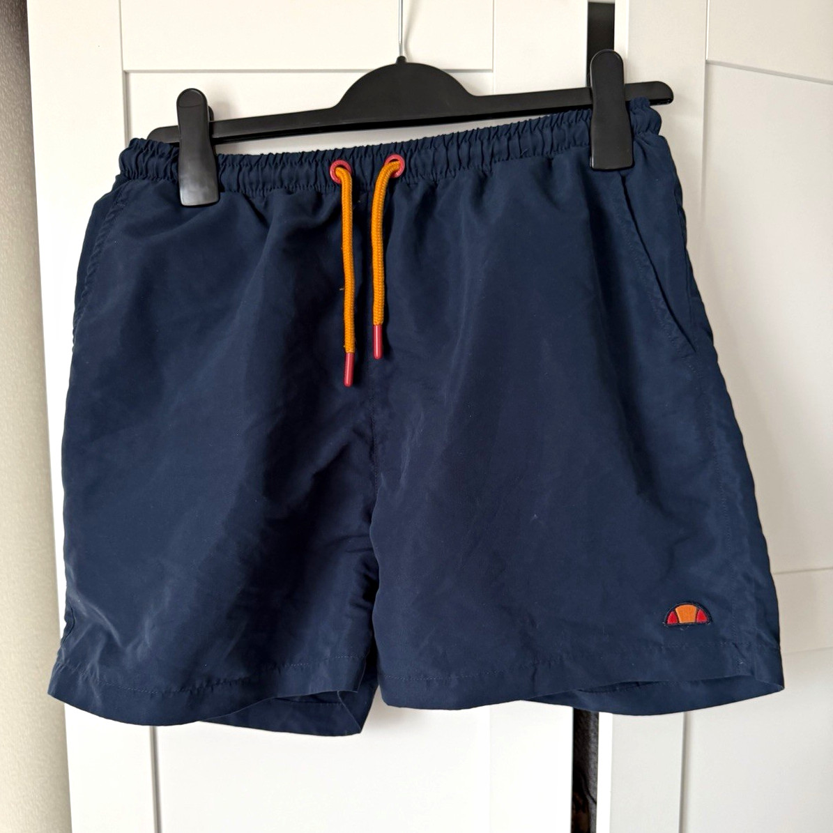 Ellesse Men's Navy Swim Shorts Size s Elastic Waist Drawstring Mesh Lined