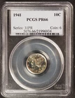 1941   MERCURY  Proof Silver Dime - PCGS PR66 - FREE SHIPPING!